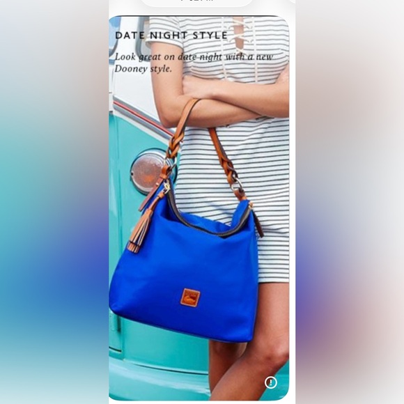 Dooney & Bourke Handbags - Dooney & Bourke Wexford Leather McKenzie Blue Hobo Bag w/matching wallet. NWOT